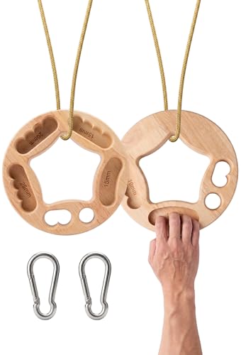 Portable Hangboard for Rock Climbing, 2-Pack Fingerboard Rings
