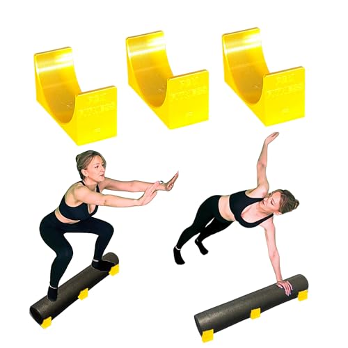 PCM GroundUp Stabilizers – Precision Foam Roller Base for Posture Correction, Linear Alignment, and Core Powerhouse Suspension,Patented Design (3, Gold (Without Foam Roller)) - color: Gold (Without Foam Roller)