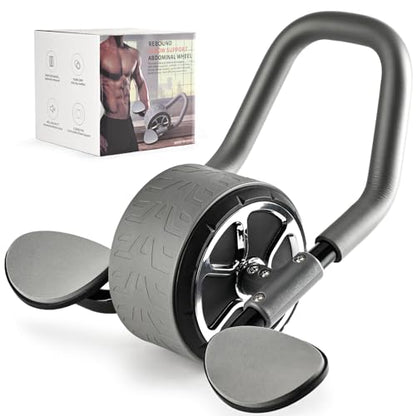 Ab Roller Wheel with Elbow Support and Kneeling Mat Automatic Rebound Abdominal Wheel Abs Abs workout equipment for Home and Gym Exercise Roller for Core Workout
