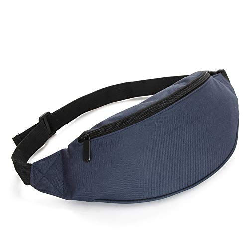 Crossbody Fanny Pack for Men&Women,Large Waist Bag & Hip Bum Bag with Adjustable Strap for Outdoors Workout Traveling Casual Running Hiking Cycling - color: Nylon Dark Blue