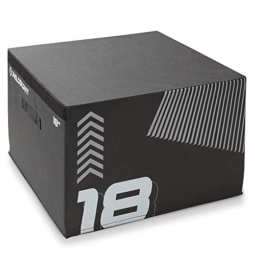 Philosophy Gym Soft Foam Plyo Box, Stackable Plyometric Jump Box for Home Gym, HIIT, Jumps, Step-Ups, Agility and Strength Training