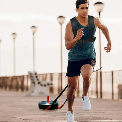 Weight Sled, Nylon Sled Harness Tire Pulling Harness Speed Training Equipment Pull Strap for Sprint Running and Football, Basketball, Soccer Workout Equipment &