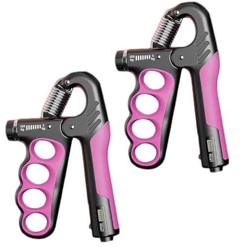 2PCS Grip Strength Trainer, 11-220LBs Adjustable Hand Gripper Strengthener with Automatic Counter, Hand Wrist Forearm Exerciser for Athletes, Musicians, Injury Recovery & Physical Therapy