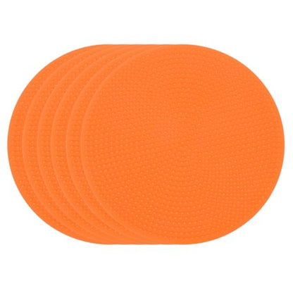 Spot Markers 4 Inch, 6 Pcs Non-Slip Floor Dots Agility Markers Flat Field Cones Poly Dots for Gym PE Speed Training Dance Soccer Basketball Sports, Orange