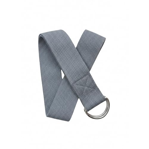 Yoga Stretch Strap, Polyester Exercise Strap for Flexibility Training and Assisted Stretches (1 PC) - color: Dark Gray