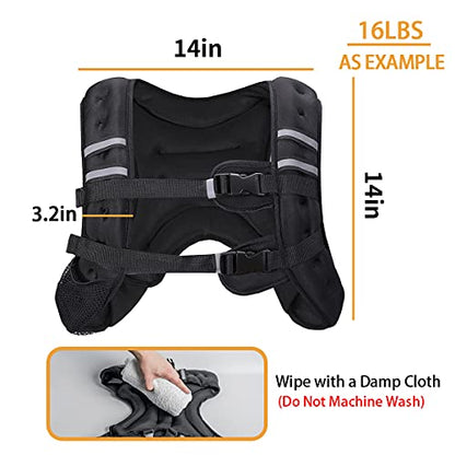 Weighted Vest for Men Workout，Strength Training Weight Vest for Men and Women, Workout Equipment for Training,Running,Jogging,etc - 8lbs,12lbs,16lbs,20lbs,25lbs,30lbs