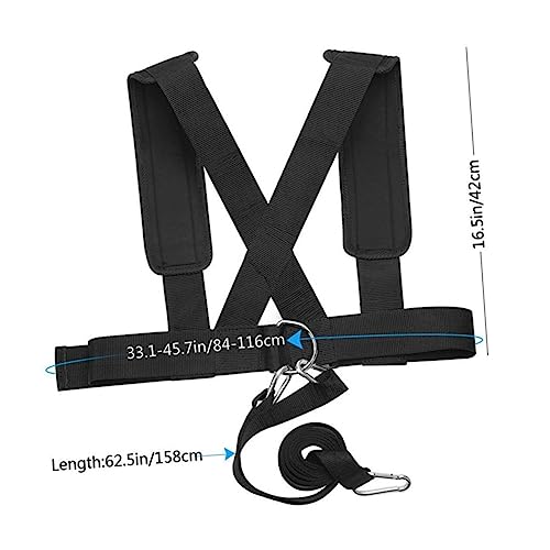 Kisangel 2pcs Resistance Sled Harness Weight Bearing Shoulder Straps Training Belt for Fitness Workout Running Exercise with Portable Design and Safety Features