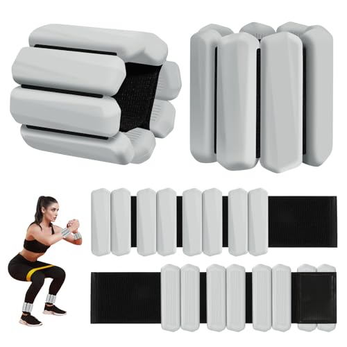 Wrist Weights Set of 2(1Lbs Each), Adjustable Wrist and Ankle Weights for Women and Men, Wearable Arm & Leg Weights Set for Walking, Yoga, Swimming, Cardio, Aerobics, Gym