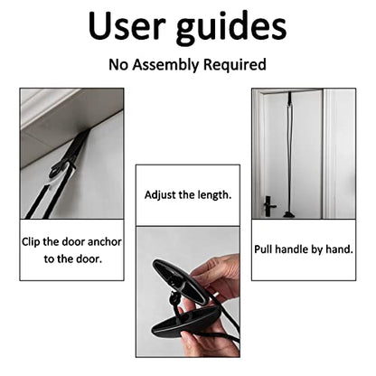 Shoulder Pulley Over The Door Physical Therapy System, Exercise Pulley, Alleviate Shoulder Pain and Facilitate Recovery from Surgery - color: Black