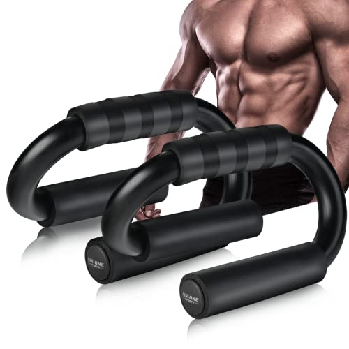 KitchLife AIR-ONE SPORTS Push Up Bars, Extra Thick Non Slip Foam Grip, Unique Sturdy Structure push up stands, Perfect Strength Training Home Gym Push up Handles for Floor