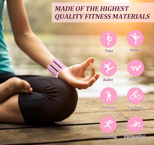 Adjustable Ankle Weights for Women & Wrist Weights Set of 2 (1LB Each) - Durable Weight for Men, Perfect for Home Fitness, Gym Workout, Yoga & Walking - Ideal for Daily Strength Training