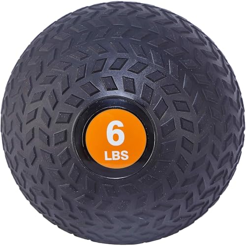 Fitvids Slam Medicine Wall Balls Workout Exercise Fitness Weighted Balls for Cross Training, Strength and Conditioning Exercises, Cardio and Core Workouts - style: 6 Pounds