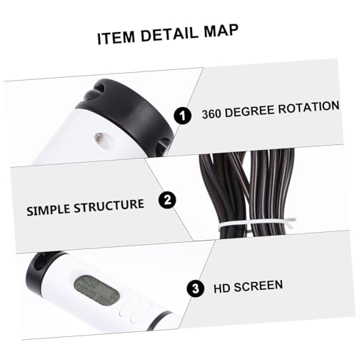 FOMIYES Weighted Ropeless Jump Rope with Digital Counter, Adjustable Indoor Fitness Skipping Rope for Workout and Weight Loss, 1 Handle with Steel Wire and Ball, Cordless Exercise
