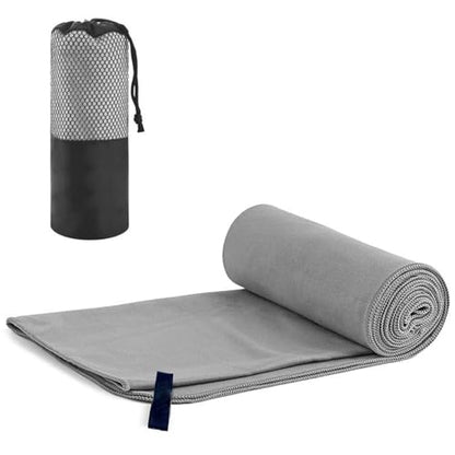 Quick Dry Microfiber Sports Towel with Mesh Carry Bag, Highly Absorbent Compact Travel Towel for Gym, Beach, Camping and Yoga, 16x32 Inches
