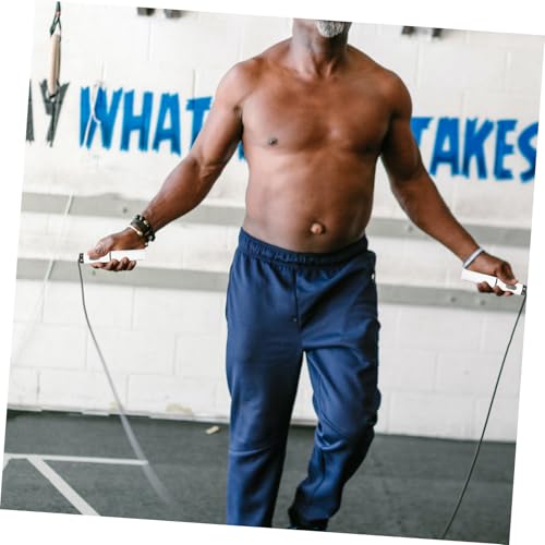 Smart Cordless Jump Rope with Digital Counter, Workout Ropeless Skipping Rope for Indoor Fitness and Weight Loss, 1 Handle with Switch and Steel Wire Ball, Black and White
