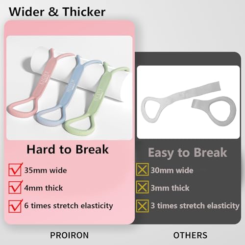 Silicone Resistance Bands Set of 6, 3 Booty Leg Bands, 3 Arm Chest Shoulder Bands, for Whole Body Working Out