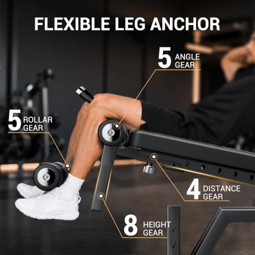 Keppi Fitness Bench6000 Weight Bench, Commercial Grade FID Workout Bench - color: Gross Black