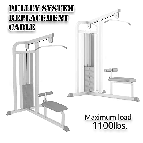 J Bryant Fitness Pulley Cable Gym Cable Replacement for Pulley Machine Heavy Duty Steel Wire Rope Available in 32.8, 65.6, 98.8Ft Length Exercise Equipment - size: 98.4Ft