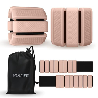 Polyfit Wrist & Ankle Weights - 1 Pair - Wearable Ankle Weights for Women and Men - Wearable Bracelet for Exercise, Yoga, Walking, Running, Dance, Barre, Pilates, Cardio, Aerobics - color: PEACH