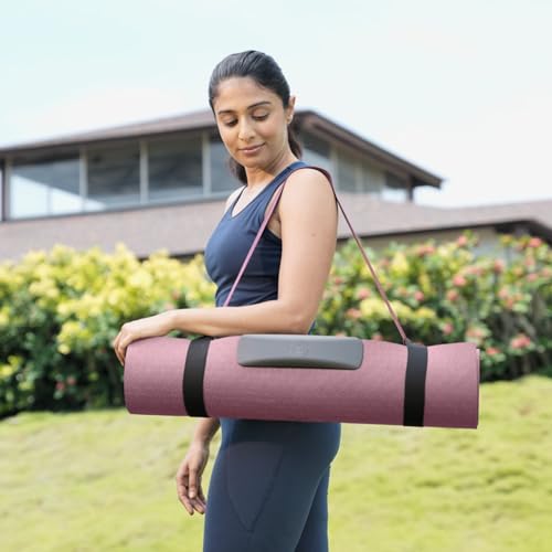 Smart Mat Gen3 - Dark Grey| AI Powered Yoga Mats For Home Workout | Lightweight Yoga Mats of 6mm | Real Time Tracking Exercise Mats For Men & Women - color: Wine Red
