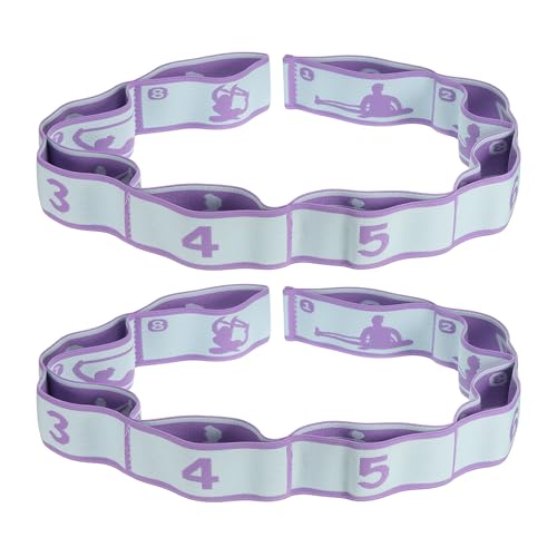 PATIKIL Exercise Bands, Yoga Stretching Strap Latin Elastic Bands for Physical Dance Stretch Pilates Resistance Bands - color: Purple