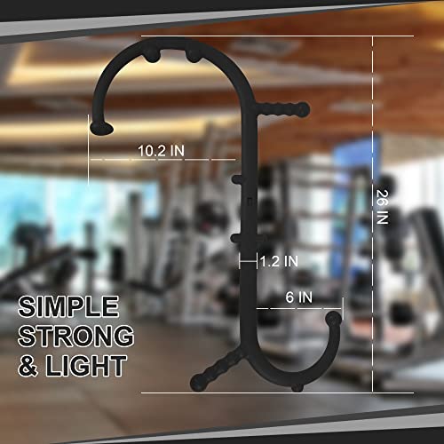 Massage Trigger Point Cane, Muscle Release Tool Self Massage Hook Cane, Handheld Back, Neck, Shoulder, Leg and Feet Massager Rod, Body Deep Tissue Gifts for Men & Women, Black - color: Black
