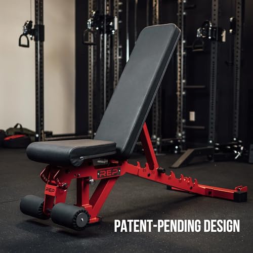 Rep Fitness Adjustable Bench – AB-3000 FID – Flat/Incline/Decline - color: Matte Blue
