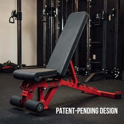 Rep Fitness Adjustable Bench – AB-3000 FID – Flat/Incline/Decline - color: Matte Blue