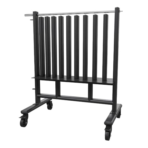 Power Systems Premium Dumbbell Storage Rack – Mobile Weight Rack with Wheels, Heavy Duty Steel Organizer for Home Gym, Fitness Studio & Commercial Use, Secure Space Saving Design (Rack Only)