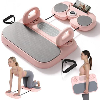Pilates Board, 6-in-1 Pilates Reformer for Core & Full Body Workout, Portable Home Gym Equipment with Smart LED Digital Display, Pilates Trainer for Women, Beginners