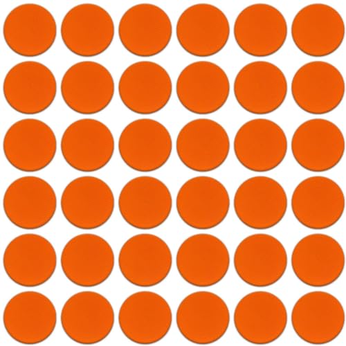 Poly Spot Markers 4inch/9 inch Non-Slip Rubber Agility Markers Flat Field Cones Floor Dots for Football, Soccer, Basketball Training Markers, School Activities, Exercise Drills, Social Distancing - style: 4 inch 36Pcs(Red-orange)