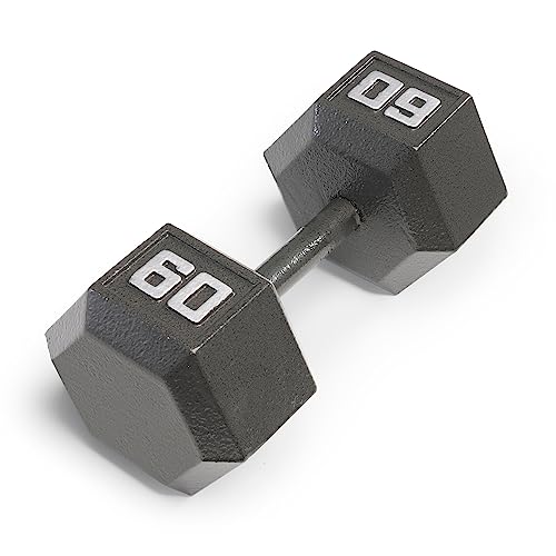 Marcy Cast Iron Hex Dumbbells Collection - Available size from 3-lb to 100-lb, SOLD INDIVIDUALLY - style: 60lbs
