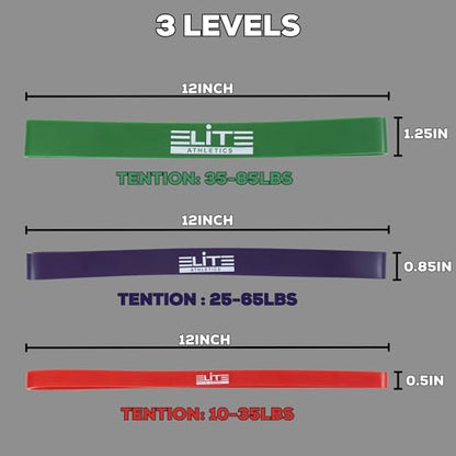 Heavy Thick Resiance Bands Set of 3, Monster Short Bands, Deadlift Band, Glute Activation, Booty Exercise, Hip Band and Dynamic Warm