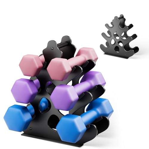 4 Tier Dumbbell Rack, Weight Rack For Home Gym, Dumbbell Stand for Free Weights