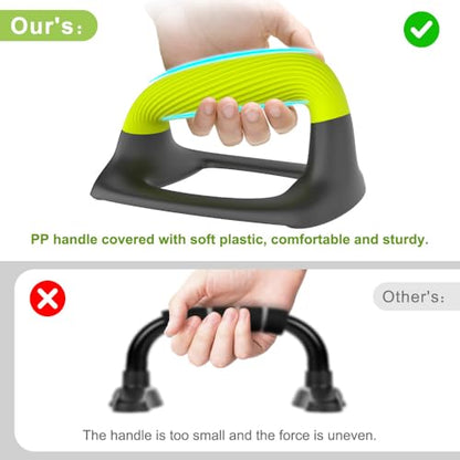 Push Up Bars, Ergonomic Pushup Handles for Home Gym Training - color: B: Neon Green