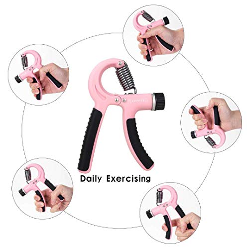 Grip Strength Trainer-2 Pack Hand Grip Strengthener Adjustable Resistance Range 20-90 lbs Non-Slip Hand Grip, Hand Gripper Exerciser, Wrist Strengthener for Forearm Grip Workout