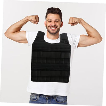 YARNOW Sports Weighted Vest for Exercise Adjustable Workout Equipment for Running Jogging and Lightweight Sleeveless Design Holds Up to Black