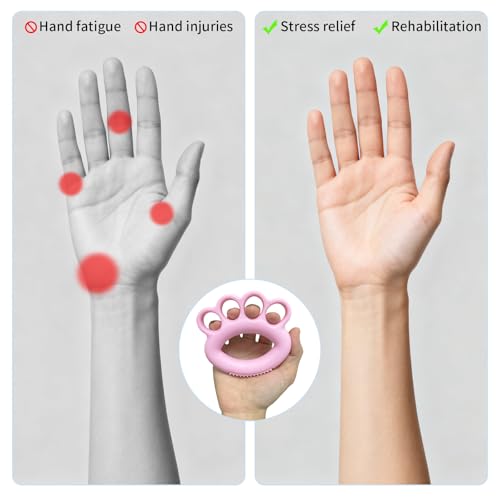 6 Pack Finger Exerciser Rings (10–60 lb) – Hand Grip Strength Trainer Set for Finger, Hand & Forearm Workout – Silicone Resistance Rings for Therapy, Recovery, Stress Relief, Musicians & Climbers