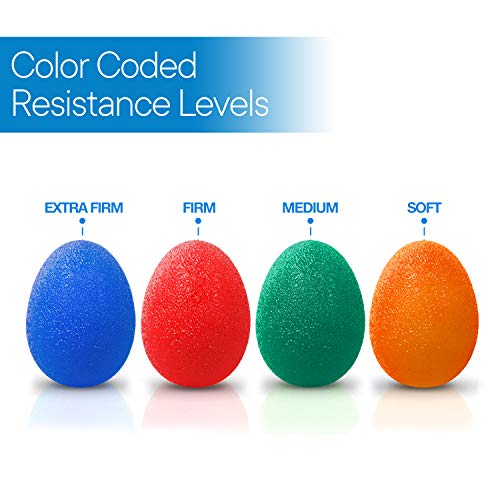RMS 4-Pack Hand Exercise Balls - Physical & Occupational Therapy Kit