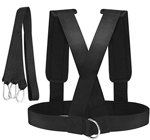 Sled Harness Tire Pulling Harness, Improving Speed,Stamina and StrengthTraining, Fitness Physical Training Resistance Rope Football Workout Equipment