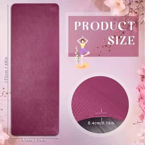 Timgle 6 Pack Yoga Mats Bulk 68 x 24 Inches Non Slip Exercise Yoga Mat 4 mm Thick Anti Slip Tear Resistant Sports Gym for Fitness Stretching Home Workout and Studio