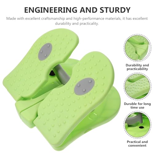 Mini Stepper Home Exercise Machine, Portable Fitness Stepper Platform with Resistance Bands, Compact Green Stair Climbing Trainer for Indoor Cardio Workout and Varicose Vein