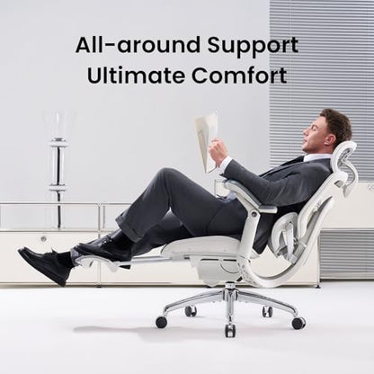 SIHOO Doro C300 Pro V2 Ergonomic Office Chair with Footrest, 2 Packs, Grey - color: Grey, size: Pack of 2