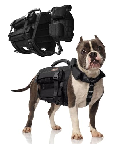 Adjustable Dog Weight Vest with Pockets for Exercise, L