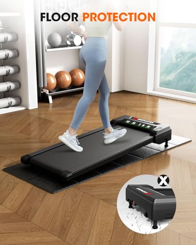 Walking Pad Mat for Carpet Floor, 68"x24", Treamill Mat for Hardwood Floors, High Density, 0.2" Thickness, Folable, Floor Protection for Bike, Elliptical, Treadmill - size: 68"L x 24"W x 0.2"Th