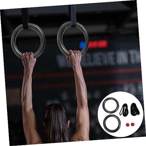POPETPOP 2pcs Sturdy Fitness Ring Set Portable Cord Home Gym Equipment for Women Men Workout Ring