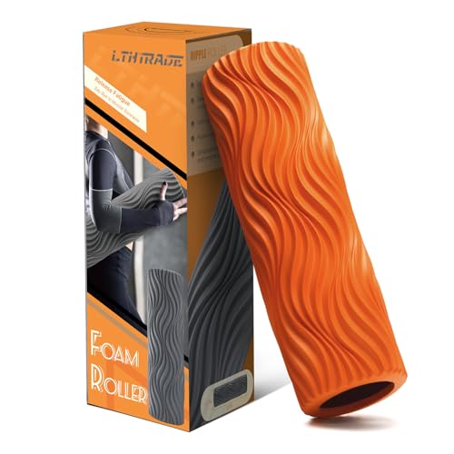 Foam Roller, Trigger Point Foam Roller Massage Roller for Physical Therapy & Back Pain, Deep Tissue Massage Roller for Exercise, Pilates, Yoga (Orange) - color: Orange