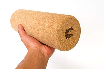 Travel Size Cork Massage Muscle Roller Natural Eco-Friendly NO Foam Roller (12 Inch)