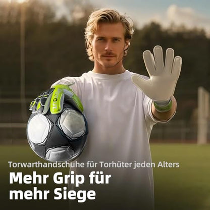 Sportout Youth&Adult Goalie Goalkeeper Gloves,Strong Grip for The Toughest Saves, with Finger Protect & 4+3MM Latex to Give Splendid Protection to Prevent Injuries,4 Colors