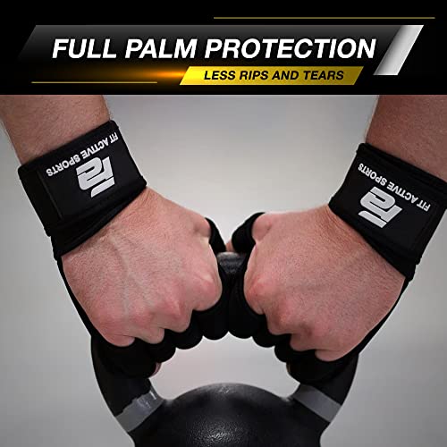 New Ventilated Weight Lifting Workout Gloves with Built-in Wrist Wraps for Men and Women - Great for Gym Fitness, Cross Training, Hand Support & Weightlifting. - size: Medium